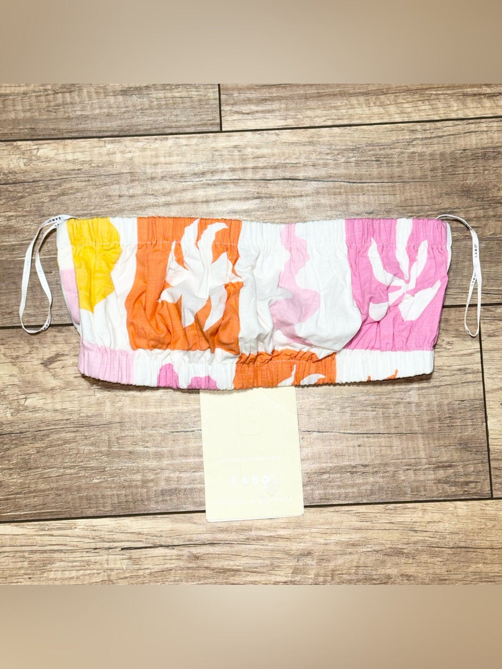 Sabo Skirt Australia Summer Beach Colorful Strapless Tube Tank Top Womens S